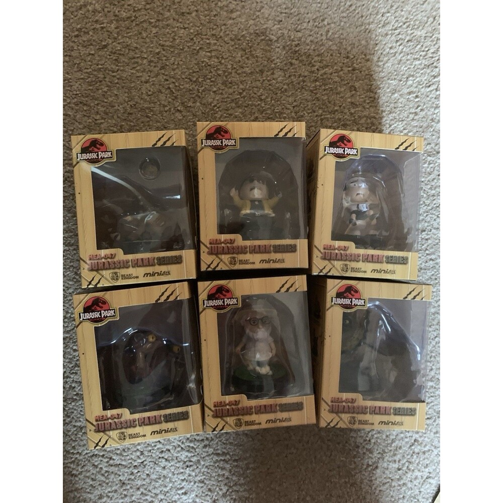 Jurassic Park Beast Kingdom Full Set 6 MEA-47 Hammond Dennis Velociraptor